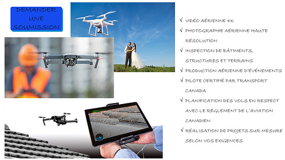page web services photo et vidéo drone