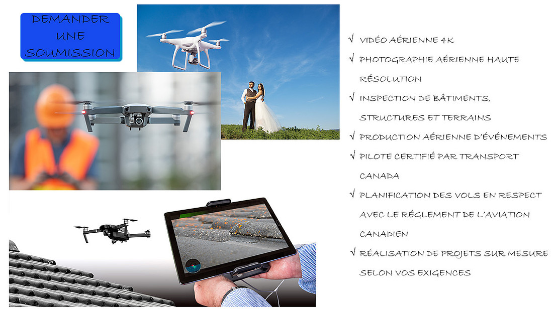 page web services photo et vidéo drone